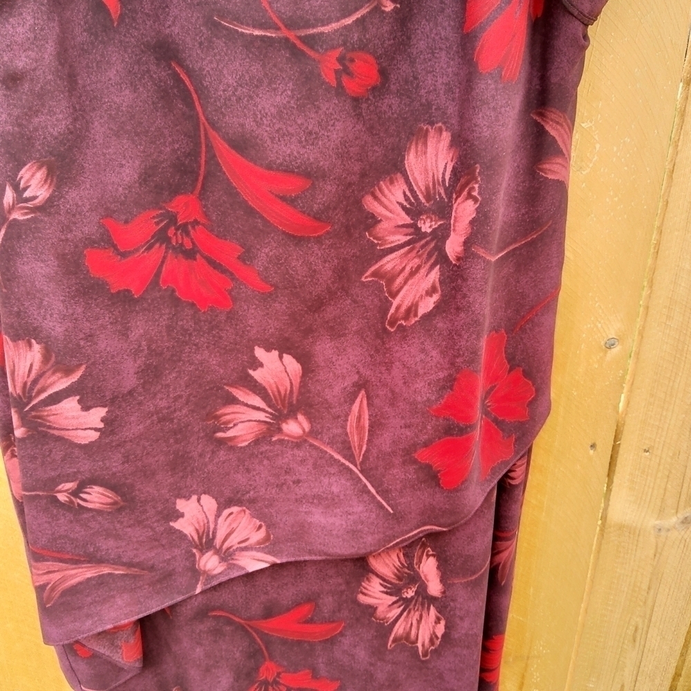 JESSICA HOWARD 22w burgundy floral occasional dress - Picture 4 of 7